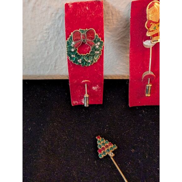 Lot of Three Vintage Christmas Theme Stick Pins - Picture 5 of 5